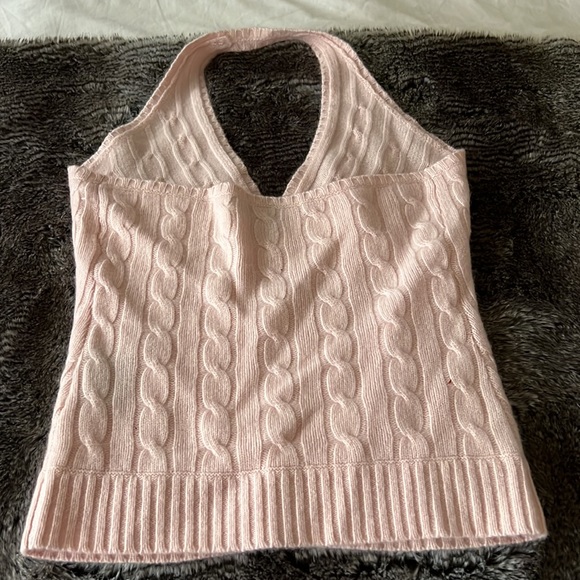 Ralph Lauren Black Label Halter Cashmere Top Small Pink - Picture 6 of 7